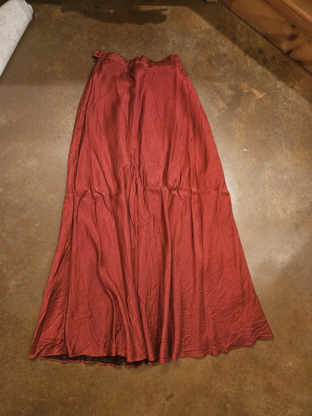 Michaelangelo Women's Red Maxi Skirt - Flowing A-Line
